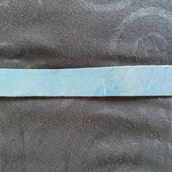 Vintage 70’s Dodge Van Brass Buckled Blue Smitty’s Leather Belt. Van Life. - Picture 9 of 14